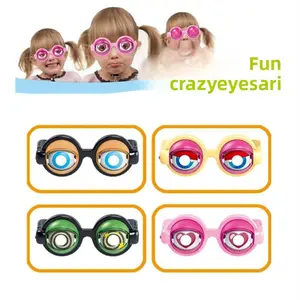 Funny Moving Eyes Glasses for Kids and Adults Perfect Party Eyewear Costume Prop Silly Prank Gag Gift for Birthday Halloween Fun Eye Toy Set Home Bathroom Organizer Bag Storage Mirror Laundry Basket Pack