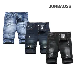 JUNBAOSS Men's(1,3) Pack Slim Fit Stretch Denim Shorts Ripped Skinny Jean Shorts for Men,Fashion Straight Comfort Flex Waist Short Jean