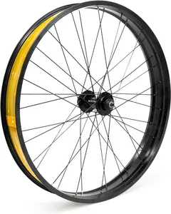 ZTZ 20/26 x 4.0 inch Fat Tire Bike Front Wheel, Aluminum Alloy Bike Rim, 36H High-Strength Fat Bike Wheelset, 135mm Hub, 9mm Quick Release, Disc Brake, Perfect for Snow, Beach, eBikes