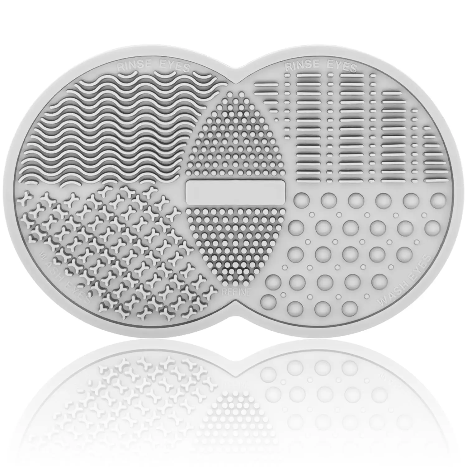 Silicone Makeup Brush & Sponge Cleaner - Cosmetic Brush Cleaning Mat, Suitable for Powder Puff (Gray) MR LION