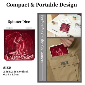 DND Metal Dice Set 3D Dragon Relief Folding Box Jewel MAX 60x60mm Zinc Alloy RVPG Gaming Durable Pterosaur Totem Multi-color od options for TRPG Enthusiast Gamers