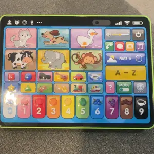 hahaland 5-Language Learning Tablet Toy for Toddler 1-3 with Speech Therapy |Screen-Free After-School, New Version Educational Toys with Sounds & Music, Montessori Early Development Birthday Gifts for Boys Girls Baby Ages 1 2 3