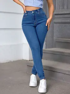 Women's Distressed Straight Leg Jeans, Womenswear Bottom