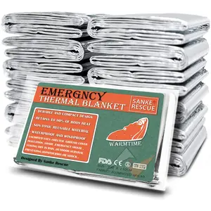 4 Pack Emergency Mylar Thermal Space Blanket 130x210cm Survival Foil
