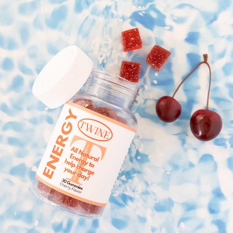 Energy Gummies with Vitamin B12, Ginseng, Gingko Biloba, Biotin, Niacin, Taurine, Zinc, Pantothenic Acid, Vitamin C, Vitamin D, and Vitamin B6-30pcs-Cherry Flavor