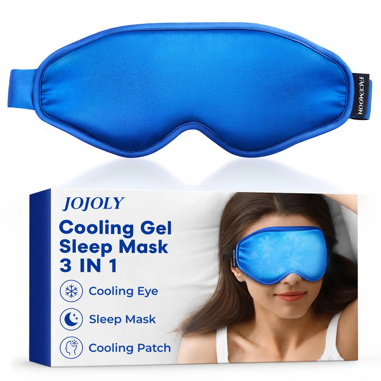 Reusable Cooling Gel Ice Eye Mask - Soothing Reusable Mask for Puffy Eyes, Migraine Relief, Post Surgery Recovery, Contoured for Comfortable Sleep, Chills 30 Min