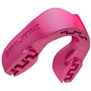 SafeJawz INTRO Slim Fit Sports Mouth Guard with Case for Football, Basketball, MMA, Hockey, Lacrosse, Wrestling - Adult 12+ Years - PINK
