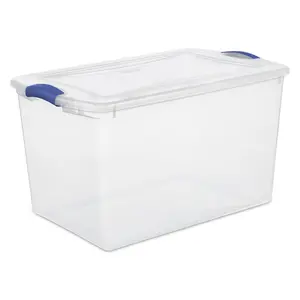 Sterilite 66 Qt. Latch Box Plastic, Stadium Blue