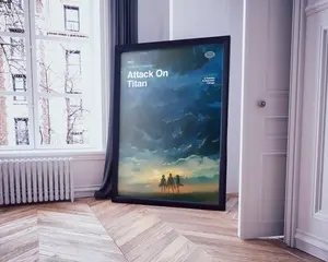 Titan Battle Anime Poster | Dark Fantasy Wall Art | Minimalist Vintage Print | Aesthetic Room Decor