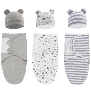 P-GCS01    3-Pack Organic Baby Swaddle Sleep Sacks - Newborn Swaddle Sack - Ergonomic Baby Swaddles 0-3 Months (Grey)