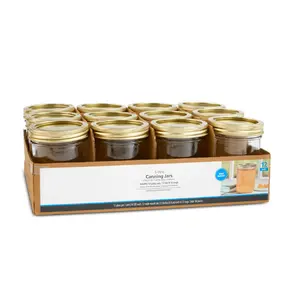 16-oz Clear Glass Wide-Mouth Canning Jars (12 Count)