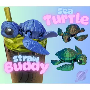 SEA TURTLE STRAW BUDDY FOR YOUR TUMBLER CUP