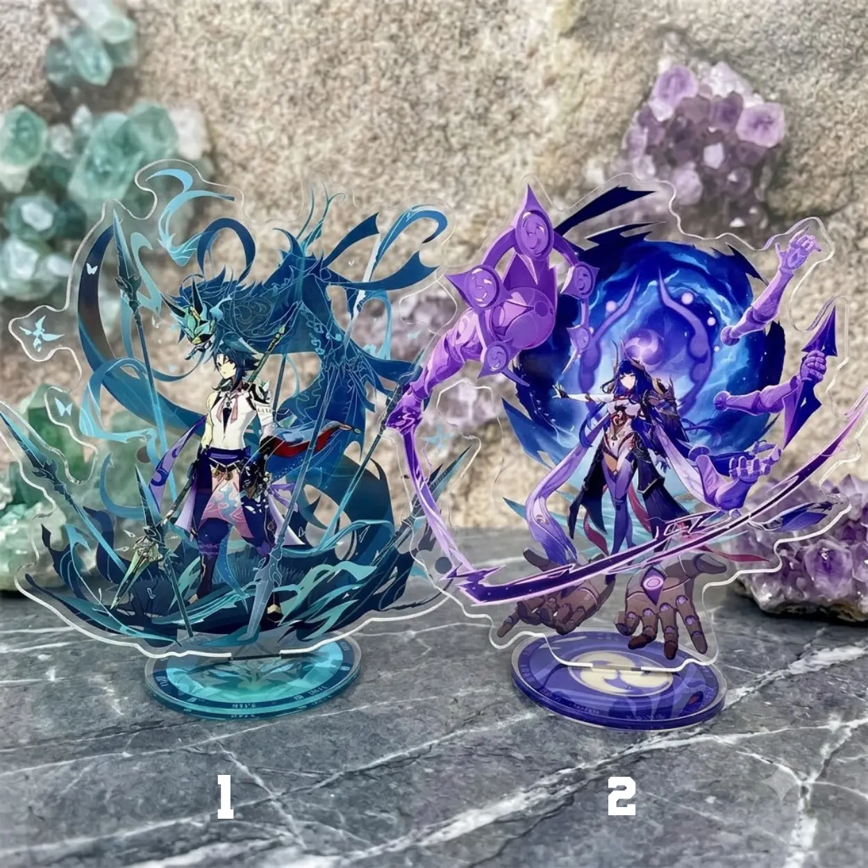 Anime Figure Genshin Impact Furina Arlecchino Xiao Yae Miko Yelan Acrylic Stand Model Plate Desk Decor Standing Sign Fans Gift ( 1 standee_8inch)