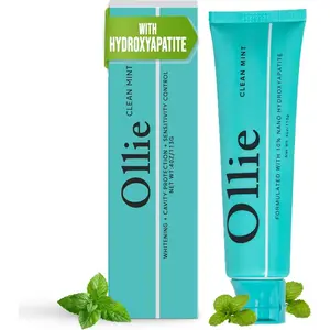 Fluoride Free 10% Nano Hydroxyapatite Toothpaste for Remineralizing Enamel, Sensitive Teeth & Whitening, Clean Mint 4oz (Pack of 1)