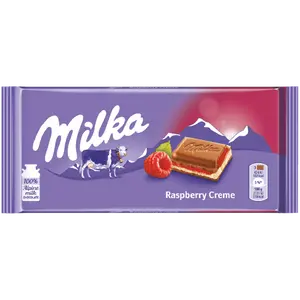 Milka Raspberry Creme Chocolate Bar, 3.5 oz