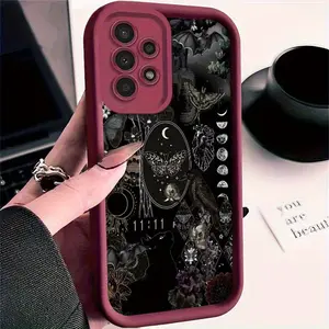 Suitable for Samsung seriesCool Black Bat and Crow Pattern Phone Case for Galaxy A01/A02S/A03/A03s/A05/A10s/A11/A12/A13/A14 5G/A15 4G/A20s/A21s/A22/A23/A30s/A31/A32/A34/A50/A51/A52/A52s 5G/A53 5G/A54 5G/A70/A71/A72/A73 5G/S20/S21/S22 5G/S22+ 5G/S22 Ultra