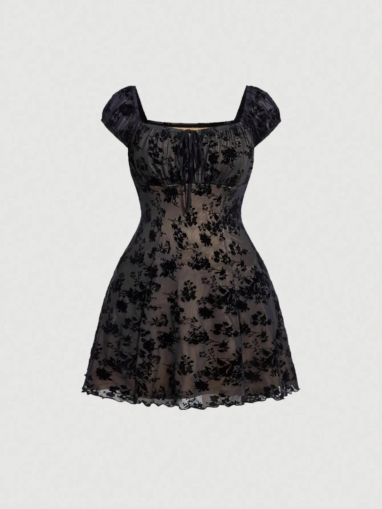 MOD Plus Size Retro Black Velvet Mesh A-Line Dress Spaghetti Strap Summer Dress with Pleated Bow Tie - TikTok Shop MOD Plus Size Retro Black Velvet Mesh A-Line Dress Spaghetti Strap Summer Dress with Pleated Bow Tie - TikTok Shop