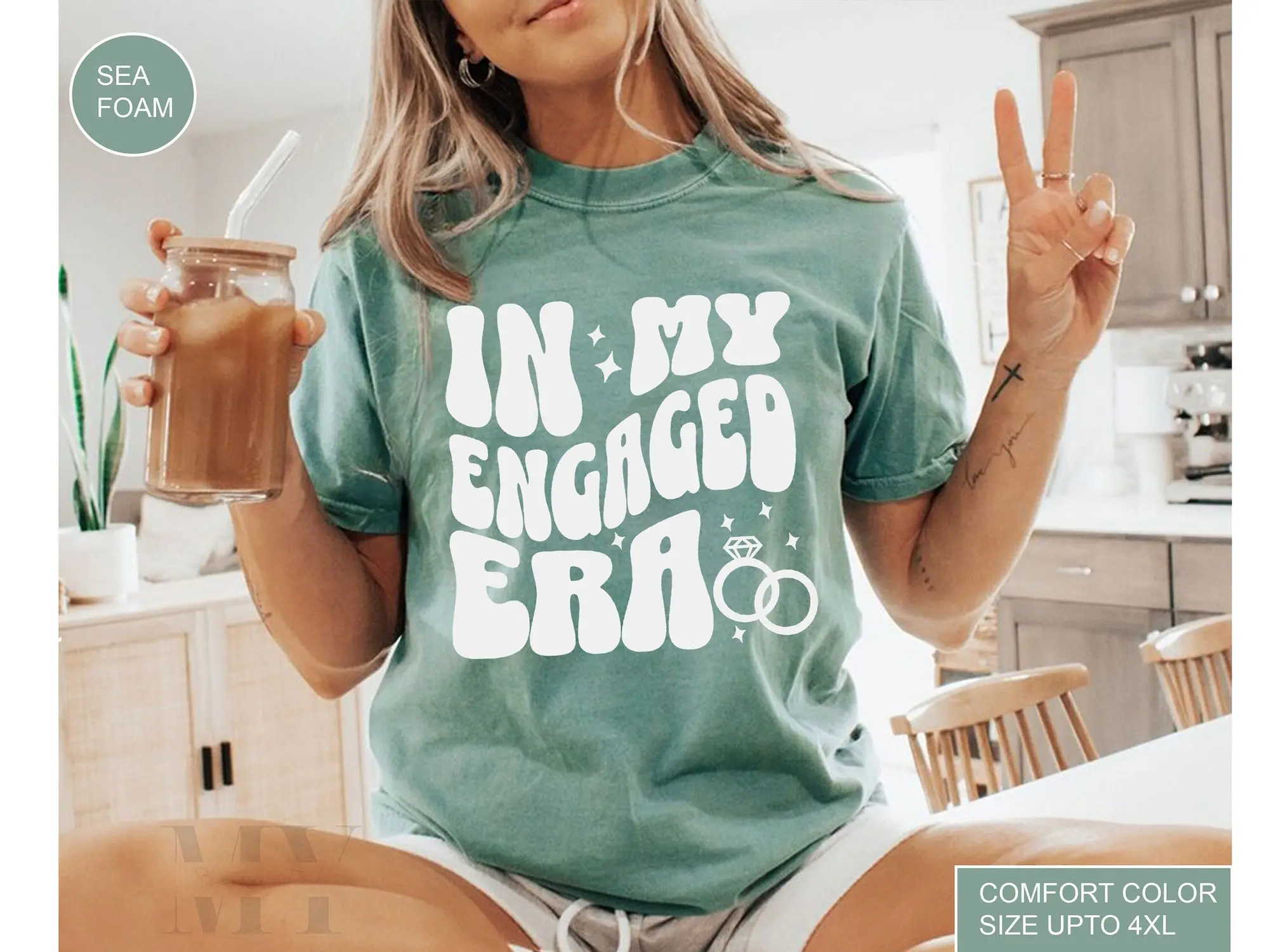 In My Engaged Era Shirt, Engaged Shirt, Trendy Comfort Colors Tshirt, Engagement Gift, Custom Future Mrs. T-Shirt, Fiancee Shirt