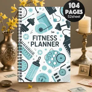 1 Spiral Weight Loss Journal - Fitness Planner with Diet and Exercise Tracker, 52-Week Calendar, Meal Log, Workout Diary, Yoga and Fitness Tracker, Daily Planner for Men and Women, Weight Loss Organizer, Exercise Schedule, Spiral Bound Notebook