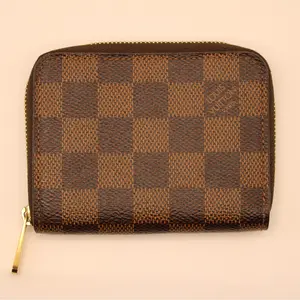 Pre-owned Louis Vuitton Canvas Small Leather Goods Damier Ebene Zippy Coin Purse
