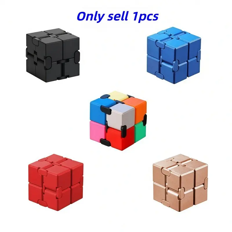 Infinity Cube, 1 Count Colorful Magic Cube Speedcube, Stress Relief Toy, Finger Cube, Fidget Cube, Educational Toy for Adults & Teens