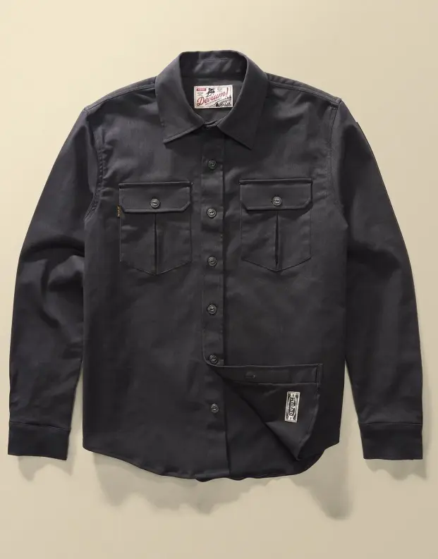 Slub Twill Overshirt | 12oz Cotton | Double Chest Pockets