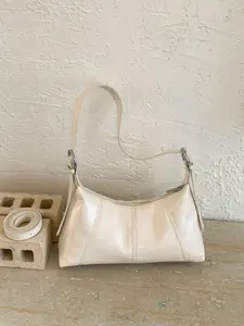 Pure Color French Bag, Hobo Shoulder Bag, Stylish Trendy Large Capacity Versatile Simple Modern Shoulder Crossbody Bag, Single Strap Design, Everyday Shoulder Bag