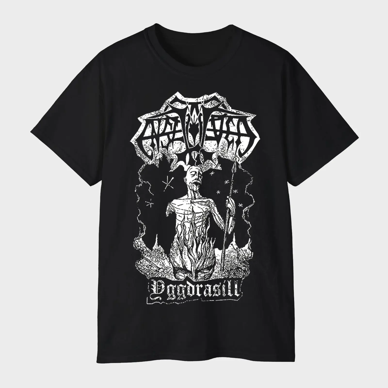 Enslaved Yggdrasill Demo Album Graphic T-Shirt – Black Metal Fan Tee Streetwear Style