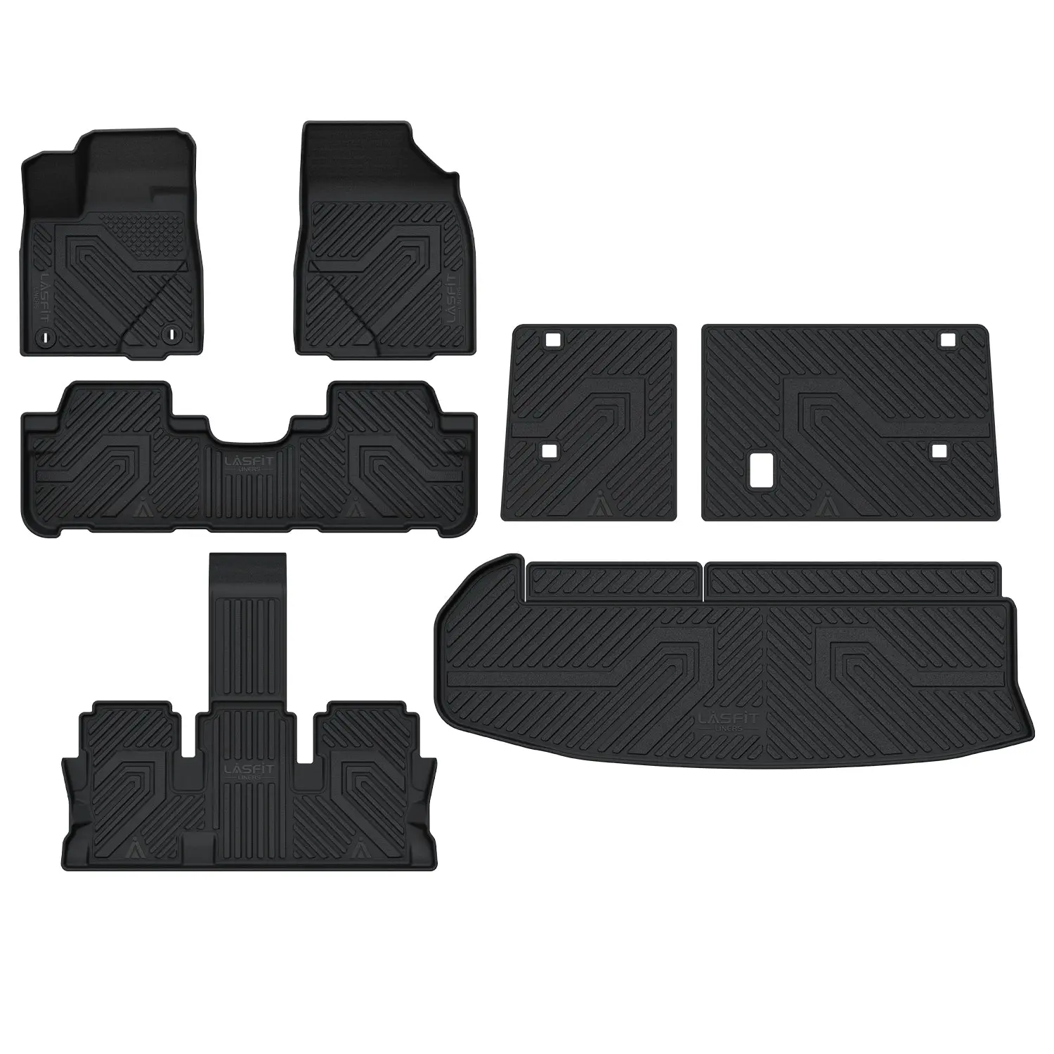 Lasfit fit for 2014-2019 Toyota Highlander Floor Mats or Seatback & Cargo Mats, Fit Gas Only, Car Mat Set, Automotive Mats