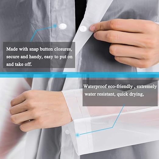 2-Pack Reusable EVA Rain Ponchos for Adults – Waterproof Lightweight Rain Coats for Men & Women, Hooded Emergency Rain Jackets for Travel, Camping & Outdoor Weather Protection