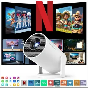 Magcubic HY300Pro+ Android 11 Mini Projector 4K 290ANSI 0.8:1 Short Projection Throw Ratio Native 1280*720P WIFI6 BT5.4 Android 11 Built-in Speaker & Appstore Allwinner H713 Home Cinema Portable Smart Projector Upgraded HY300Pro