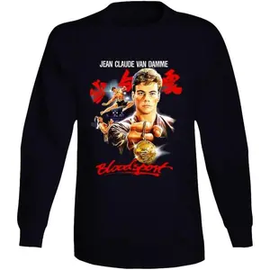 Bloodsport Van Damme 80's Action Movie Long Sleeve Classic Menswear Shirt Top