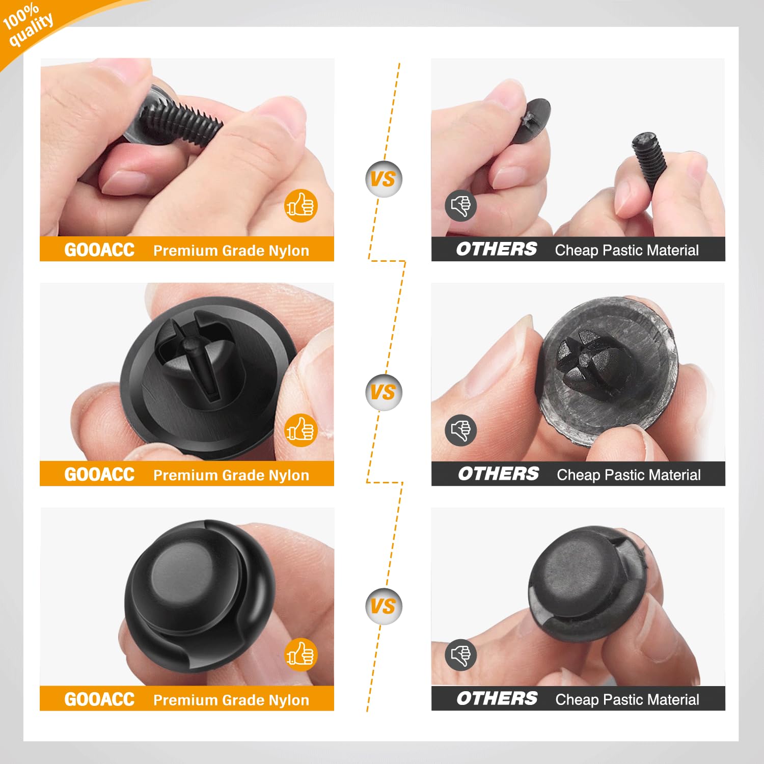 240PCS Bumper Retainer Clips Car Plastic Rivets Fasteners Push Retainer ...