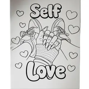 DTF Transfer Outline - Press & Paint Outline, Color your own DTF Print -Self Love -  Galentine Squad - Valentine's Day -Coloring Activity - Sip and Paint Party - New Years eve Party