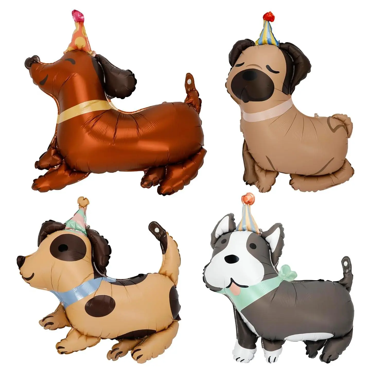 8 Pcs Puppy Dog Balloons Dalmatian Balloon Husky Pug Balloon Dachshund Adopt Puppy Party Decoration For Birthday Baby Shower Lets Pawty Themed Pet Party