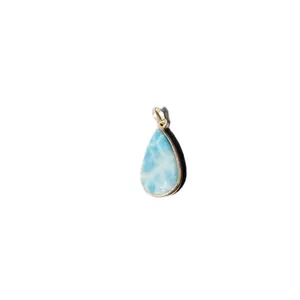 Larimar (dolphin stone) in 925 silver pendant