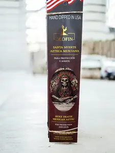 Olofin Hand Dipped Incense Holy Death Mexican Aztec Pack Of 6 / Incienso Olofin Bañado a Mano Santa Muerte Azteca Mexicana Pack de 6 Scented Aromatic