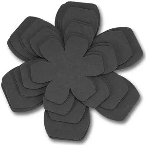 8 count Pot Protectors for Stacking,Black Pan Protectors for Stacking,4 Different Sizes Felt Pan Protectors,Avoid Stratching or Marring  for Glass Ceramic Plates Cookwares(6" 8" 10" 12")