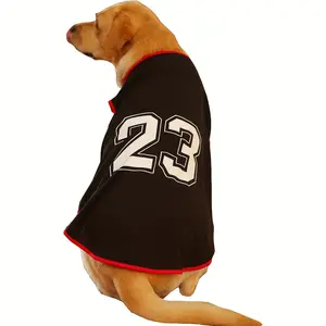Breathable Dog Basketball Jersey, Large Medium Small Dogs Sports Vest, Trim Cute Pet T-Shirt, Labrador Retriever Golden Retriever Summer Clothing, Puppy Clothes