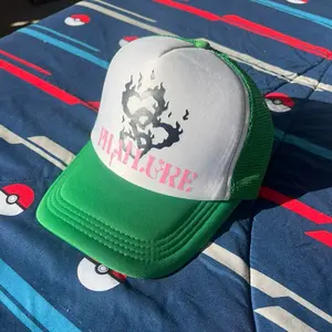 GREEN TRUCKER HAT Adjustable Fit Pink PHAILURE Logo HTV Vinyl Adult Size Y2K Style Trendy Baseball Cap