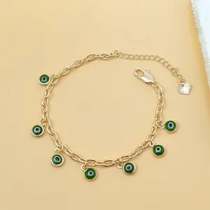 Bohemian Tassel Multi-Eye Bracelet, Copper Pendant, Devil's Eye Bracelet, Twist Color Bracelet