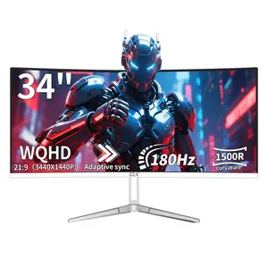 34-Inch Esports-Grade 180Hz 1500R Curved computer gaming monitor, 3440x1440 Ultra-Wide monitor, Smooth Lag-Free Gaming for All Major Titles, Perfect Gift for Father's Day, Back to School, Boyfriends & Dads Frameless