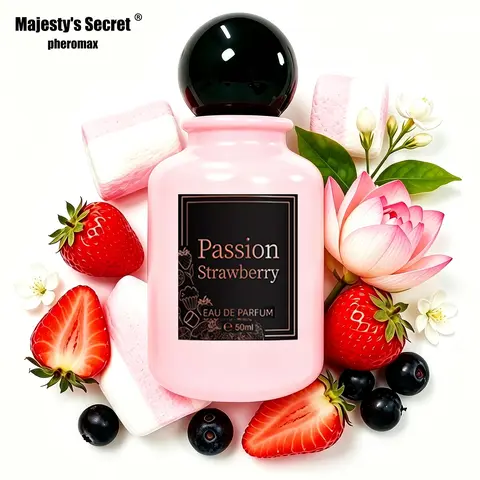 Passion Strawberry Women’s EDP 1.7oz, Long Lasting Everyday Perfume, Rich Gourmand Scent, Strawberry Cream, Blackcurrant, Apple Flower & Jasmine, Soft Marshmallow Musk, Cruelty Free, Ideal Scent for Office & Work Commute