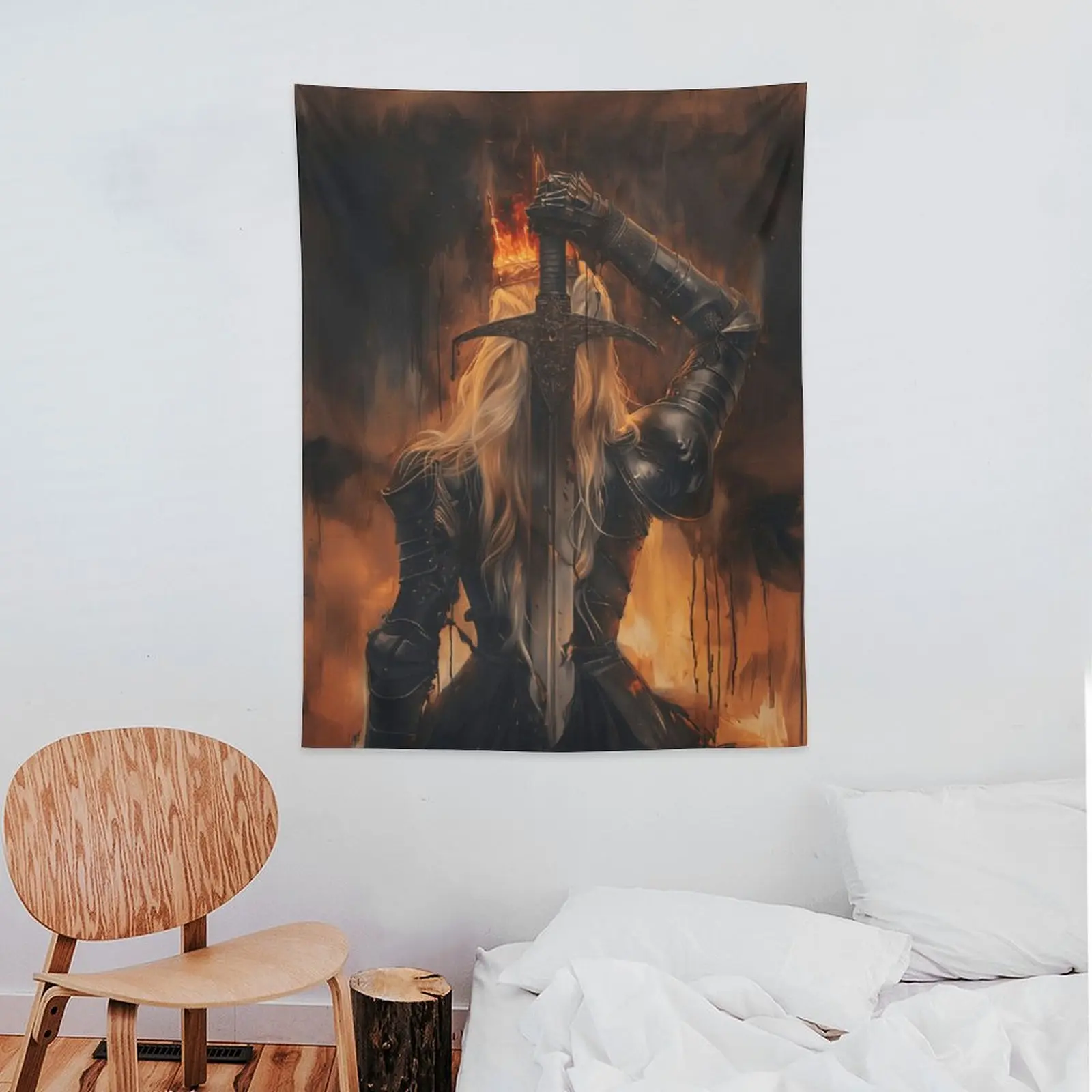 TOG Book Series Tapestry, Blue Eye & Glass Shards Wall Hanging, Fire Queen Aesthetic Art, BookTok Viral Room Decor, Romantasy Fan Gift, Shatter Me Series Merch, Dark Academia Booktok