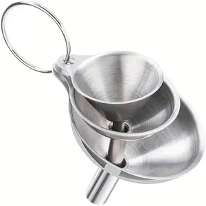 Three-Piece Stainless Steel Funnel Set