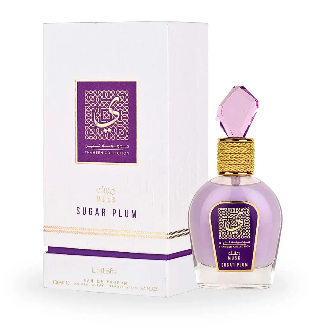Lattafa Sugar Plum Women's EDP Spray, 100ML (3.4oz) - Women's Fragrance with Ardor of Jasmine, Voluptuousness of Plum, Warm Musk Finish, Oriental Signature Scent for Daily Wear Personal Care