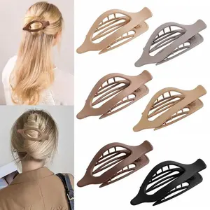 6-Pack Hair Clips, Flat Hair Clips, Curved Claw Clips for Women Girls, Duckbill Hair Clips for Thick and Thin Hair, 4.7 Inch Flat Claw Clips