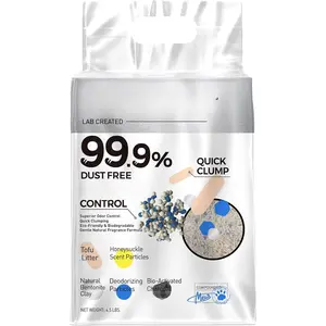 Tofu  Litter,  Clumping  Litter, Honeysuckle Scent 4.5 lb, Dust-Free Keep Kitty Tidy,  Odor Control Keep Step