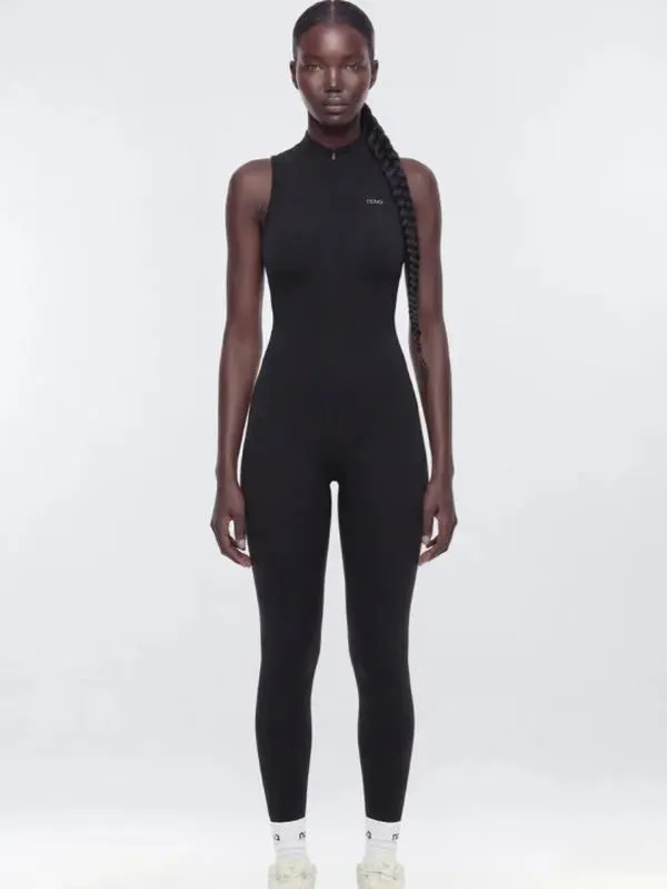 ProStretch 27″ Zip Up Mock Neck Skinny Jumpsuit