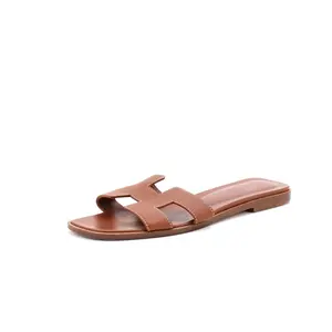Pre-owned Hermes Women's Oran Sandals Leather by Rebag